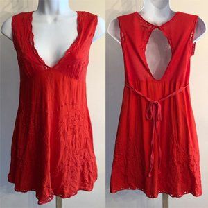 Free people floral mini dress tunic top sz XS